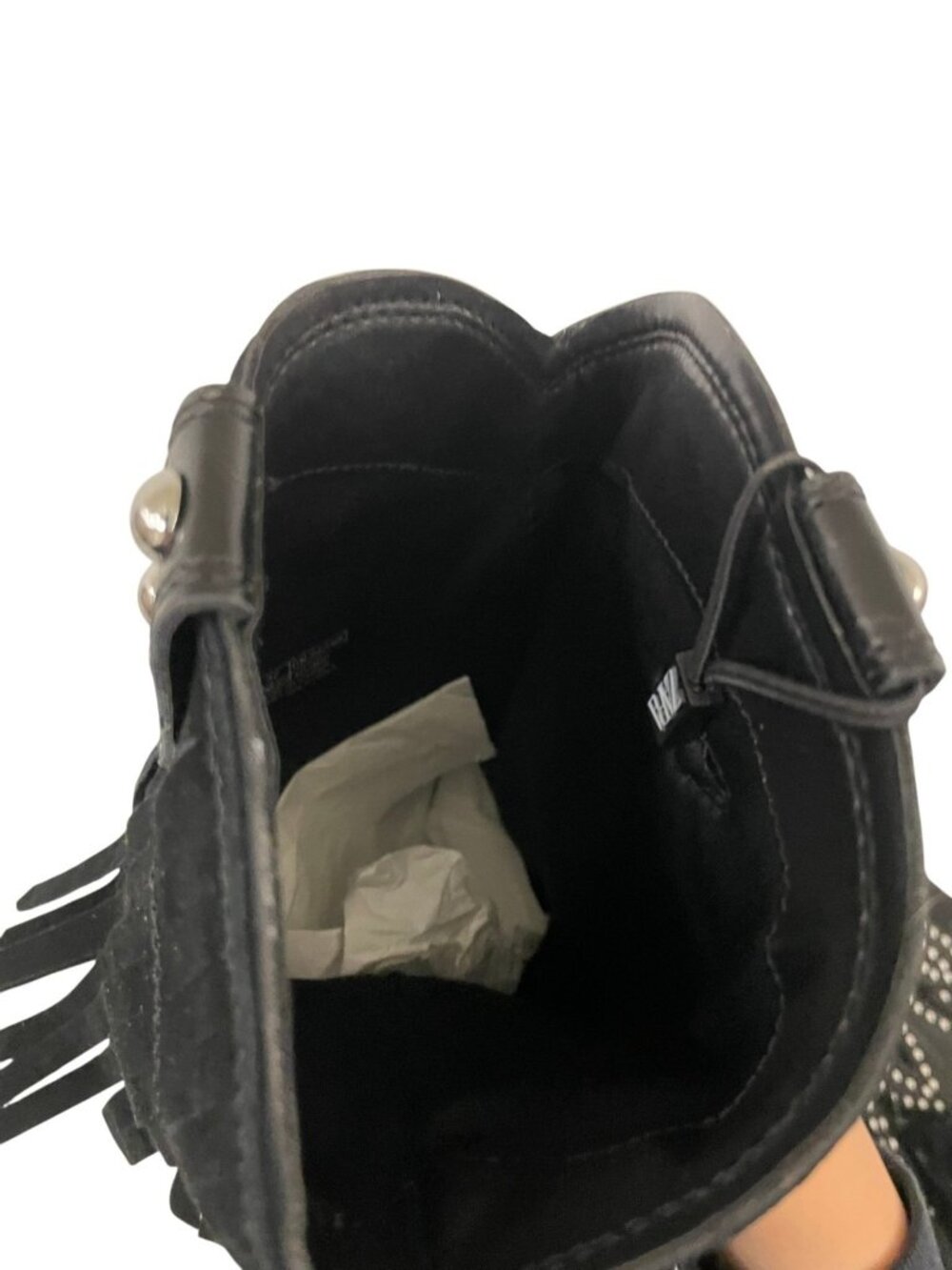 Zara Womens Western Fringe Cowgirl Boots EU 37 US 6.5 Pointed Toe 3062/410 EUC - Picture 8 of 11